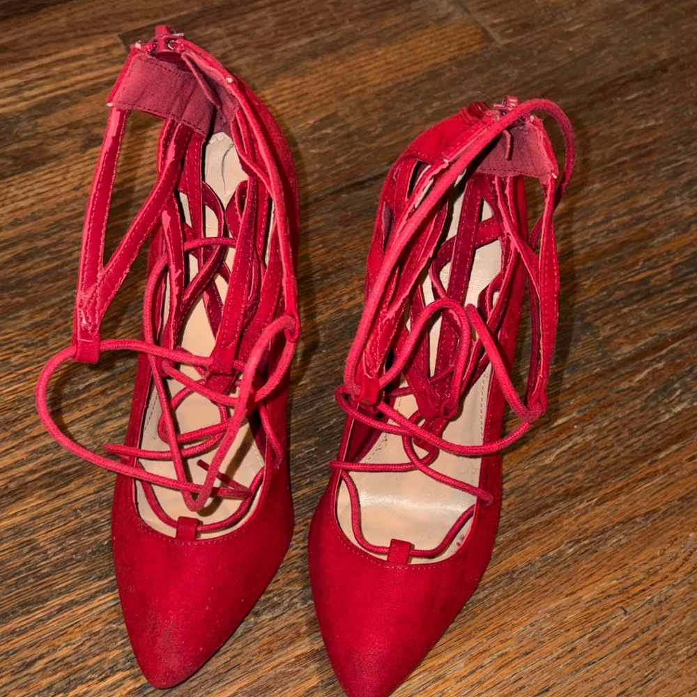 Elegant Red Women's Heels